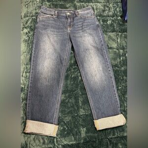 Old Navy Mid-Rise Wow Boyfriend Jeans - Dark Blue